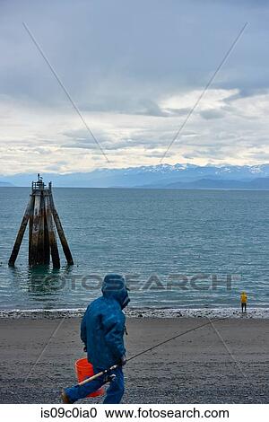 Fisherman beach fishing, Homer, Alaska, United States View Large Photo Image Stock Image - Fisherman beach fishing, Homer, Alaska, United States. Fotosearch