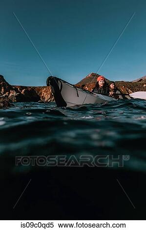 Friends kayaking in sea, Big Sur, California, United States View Large Photo Image Stock Photography - Friends kayaking in sea, Big Sur, California, United States. Fotosearch