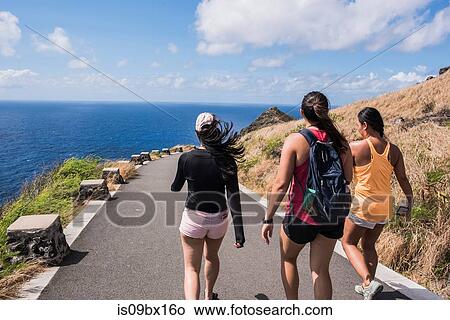 Friends walking, Lanikai Beach, Oahu, Hawaii View Large Photo Image Picture - Friends walking, Lanikai Beach, Oahu, Hawaii. Fotosearch