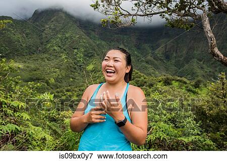 Hiker enjoying rainforest, Iao Valley, Maui, Hawaii View Large Photo Image Stock Photo - Hiker enjoying rainforest, Iao Valley, Maui, Hawaii. Fotosearch