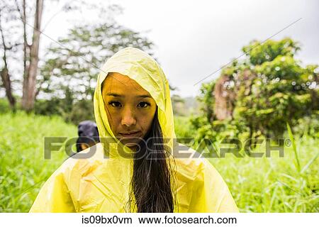 Hiker in yellow rainproof wear, Kuilau Ridge Trail, Kauai, Hawaii View Large Photo Image Picture - Hiker in yellow rainproof wear, Kuilau Ridge Trail, Kauai, Hawaii. Fotosearch