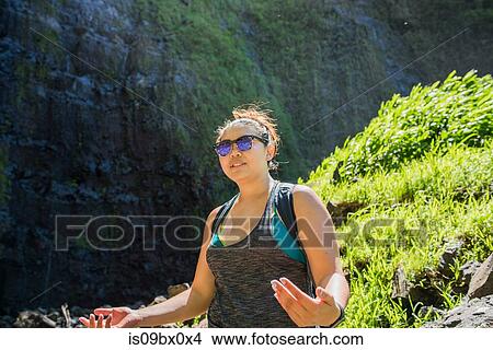 Hiker on Waipipi Trail, Maui, Hawaii View Large Photo Image Picture - Hiker on Waipipi Trail, Maui, Hawaii. Fotosearch