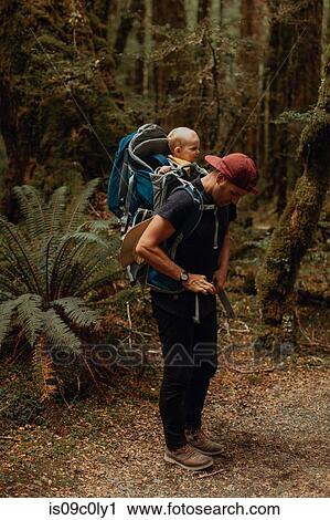 Hiker with baby exploring forest, Queenstown, Canterbury, New Zealand View Large Photo Image Stock Image - Hiker with baby exploring forest, Queenstown, Canterbury, New Zealand. Fotosearch