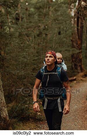 Hiker with baby exploring forest, Queenstown, Canterbury, New Zealand View Large Photo Image Stock Image - Hiker with baby exploring forest, Queenstown, Canterbury, New Zealand. Fotosearch