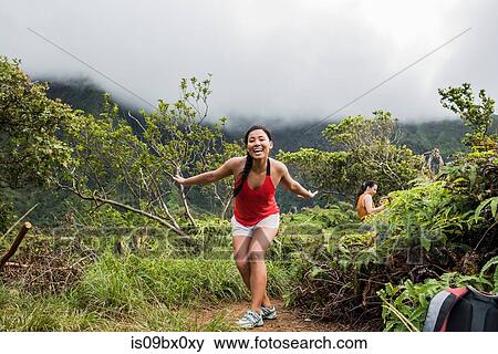 Hikers enjoying rainforest, Iao Valley, Maui, Hawaii View Large Photo Image Stock Photo - Hikers enjoying rainforest, Iao Valley, Maui, Hawaii. Fotosearch