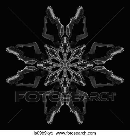 Human kaleidoscope with young woman, black and white image View Large Photo Image Stock Photography - Human kaleidoscope with young woman, black and white image. Fotosearch
