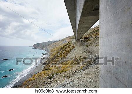 Landscape view of concrete highway 1 flyover along coast, Big Sur, California, USA View Large Photo Image Stock Photo - Landscape view of concrete highway 1 flyover along coast, Big Sur, California, USA. Fotosearch