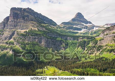 Landscape with forested valley and mountains, West Glacier, Glacier National Park, Montana, USA View Large Photo Image Stock Image - Landscape with forested valley and mountains, West Glacier, Glacier National Park, Montana, USA. Fotosearch