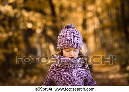 Little girl in forest View Large Photo Image Stock Photograph - Little girl in forest. Fotosearch