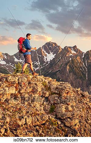 Man hiking, Mount Sneffels, Ouray, Colorado, USA View Large Photo Image Stock Image - Man hiking, Mount Sneffels, Ouray, Colorado, USA. Fotosearch