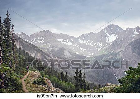 Man hiking, Mount Sneffels, Ouray, Colorado, USA View Large Photo Image Stock Image - Man hiking, Mount Sneffels, Ouray, Colorado, USA. Fotosearch