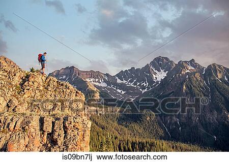 Man hiking, Mount Sneffels, Ouray, Colorado, USA View Large Photo Image Stock Image - Man hiking, Mount Sneffels, Ouray, Colorado, USA. Fotosearch