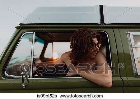 Man reversing van View Large Photo Image Stock Photograph - Man reversing van. Fotosearch