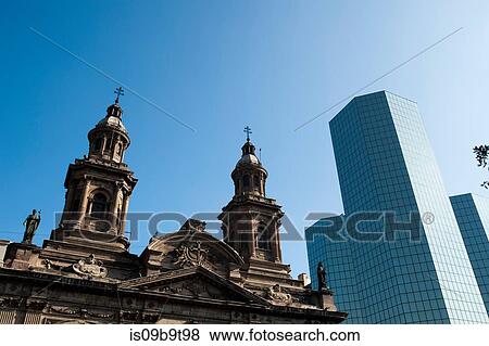 Metropolitan Cathedral, Plaza de Armas, Santiago, Chile View Large Photo Image Stock Photo - Metropolitan Cathedral, Plaza de Armas, Santiago, Chile. Fotosearch