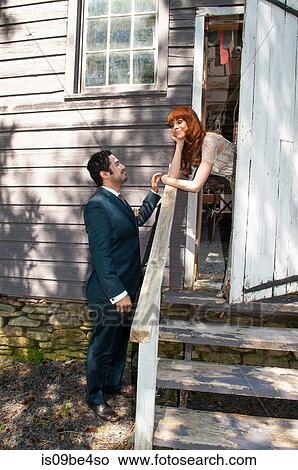 Picture - Millennial couple's barn wedding. Fotosearch