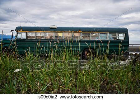 Mobile home bus parked by beach, Homer, Alaska, United States View Large Photo Image Stock Image - Mobile home bus parked by beach, Homer, Alaska, United States. Fotosearch