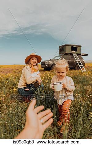 Mother with daughters on road trip in countryside View Large Photo Image Stock Photo - Mother with daughters on road trip in countryside. Fotosearch