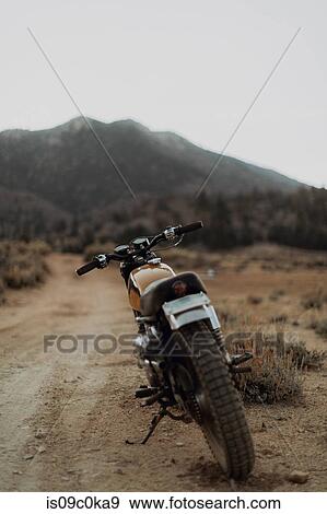 Stock Photo - Motorbike, Kennedy Meadows, California, US. Fotosearch