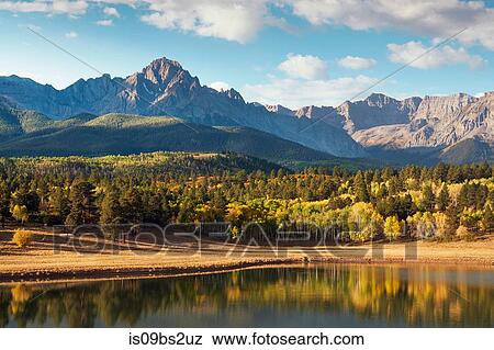 Stock Photo - Mount Sneffels, San Juan Mountains, Ridgway, Colorado, USA. Fotosearch