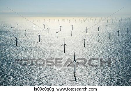 Offshore wind farm in the Borselle windfield, aerial view, Domburg, Zeeland, Netherlands View Large Photo Image Stock Image - Offshore wind farm in the Borselle windfield, aerial view, Domburg, Zeeland, Netherlands. Fotosearch