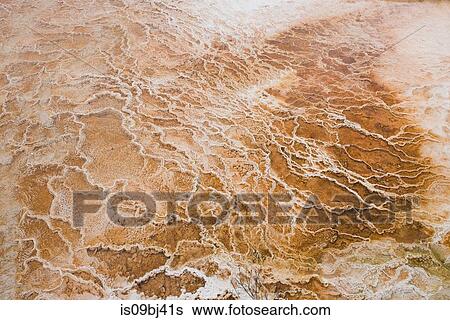 Overhead view of yellow mineral deposit, Yellowstone National Park, Wyoming, USA View Large Photo Image Stock Photograph - Overhead view of yellow mineral deposit, Yellowstone National Park, Wyoming, USA. Fotosearch