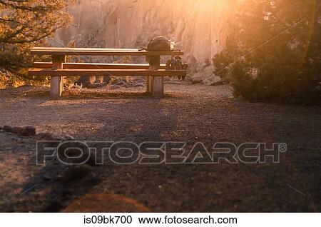Park bench in sunlight, Smith Rock State Park, Terrebonne, Oregon, United States View Large Photo Image Stock Image - Park bench in sunlight, Smith Rock State Park, Terrebonne, Oregon, United States. Fotosearch