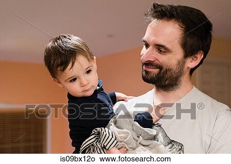 Picture - Portrait of father and son. Fotosearch