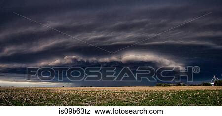 Rotating thunderstorm over rural area, Goodland, Kansas, United States, North America View Large Photo Image Stock Photo - Rotating thunderstorm over rural area, Goodland, Kansas, United States, North America. Fotosearch