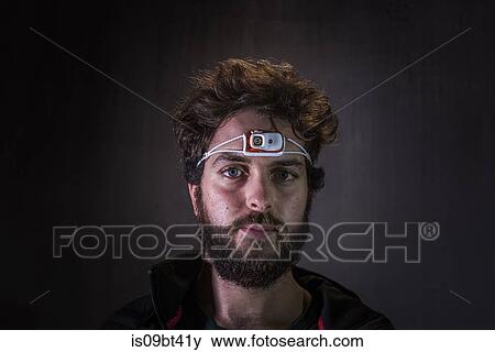 Runner with headlamp View Large Photo Image Stock Photo - Runner with headlamp. Fotosearch