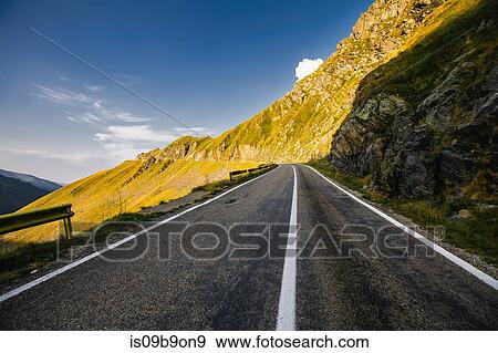 Stock Photo - Rural mountain road, Draja, Vaslui, Romania. Fotosearch