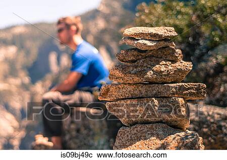 Stack of balanced rocks on Higher Cathedral Spire, Yosemite Valley, California, United States View Large Photo Image Stock Image - Stack of balanced rocks on Higher Cathedral Spire, Yosemite Valley, California, United States. Fotosearch