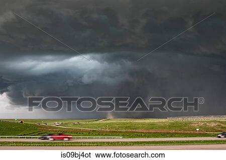 Supercell forms over rural Wyoming, US View Large Photo Image Stock Photograph - Supercell forms over rural Wyoming, US. Fotosearch