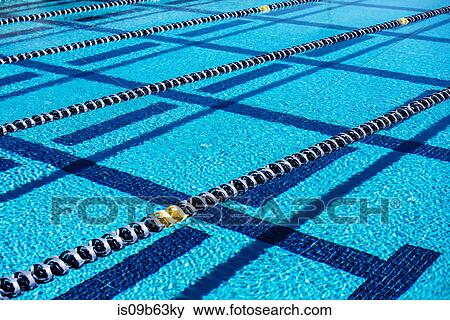 Stock Photo - Swimming pool with empty lanes. Fotosearch