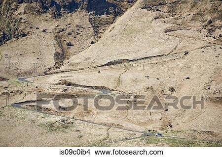Picture - Switchback roads, Hof, Skagafjardarsysla, Iceland. Fotosearch