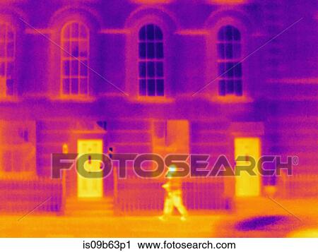 Thermal photograph of two tourists walking along sidewalk, London, UK View Large Photo Image Stock Image - Thermal photograph of two tourists walking along sidewalk, London, UK. Fotosearch