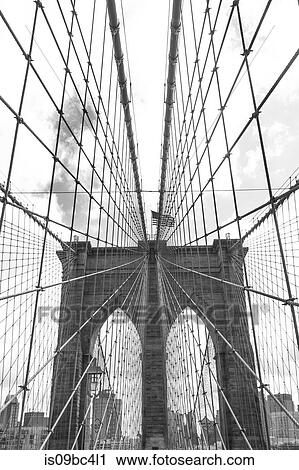 View of Brooklyn Bridge and American flag, B&W, New York, USA View Large Photo Image Stock Image - View of Brooklyn Bridge and American flag, B&W, New York, USA. Fotosearch