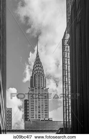 View of Chrysler Building, B&W, New York, USA View Large Photo Image Stock Photo - View of Chrysler Building, B&W, New York, USA. Fotosearch