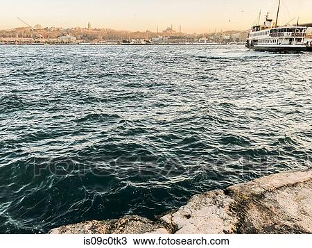 Stock Image - View to sea, Karakoy, Turkey. Fotosearch