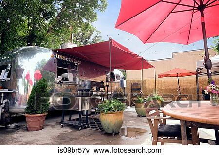 Vintage camper van food truck View Large Photo Image Stock Photo - Vintage camper van food truck. Fotosearch