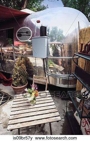 Vintage camper van food truck View Large Photo Image Stock Photo - Vintage camper van food truck. Fotosearch
