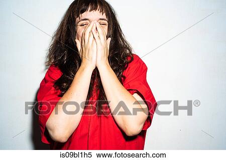 Woman in red, white background View Large Photo Image Stock Photography - Woman in red, white background. Fotosearch
