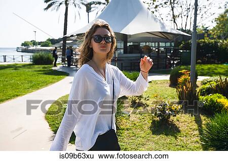 Woman on holiday, Istanbul, Turkey, Asia View Large Photo Image Stock Photograph - Woman on holiday, Istanbul, Turkey, Asia. Fotosearch