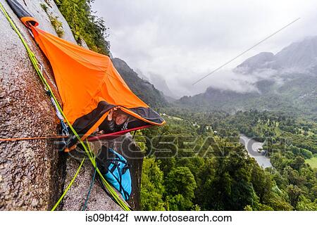 Woman setting up portaledge, Cochamo, Los Lagos, Chile View Large Photo Image Stock Image - Woman setting up portaledge, Cochamo, Los Lagos, Chile. Fotosearch