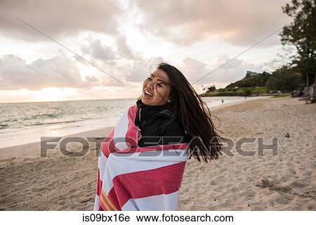 Woman swinging hair, Kailua Beach, Oahu, Hawaii View Large Photo Image Stock Image - Woman swinging hair, Kailua Beach, Oahu, Hawaii. Fotosearch