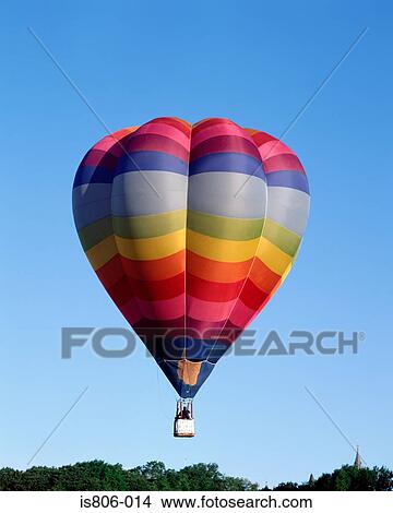 Picture - Colourful hot-air balloon. Fotosearch