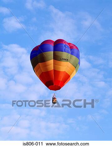 Stock Image - Colourful hot-air balloon . Fotosearch