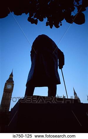 Stock Photography - Winston Churchill statue. Fotosearch