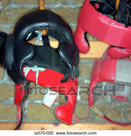 Stock Image - Boxing headguards. Fotosearch