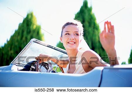 Stock Photo - Bride waving . Fotosearch