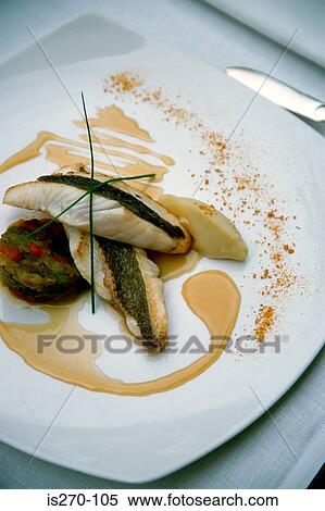 Elegant fish dish View Large Photo Image Stock Photography - Elegant fish dish. Fotosearch